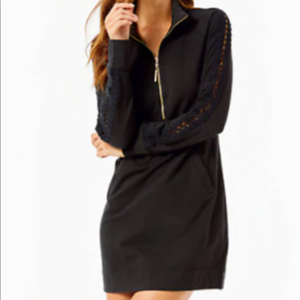 Lilly Pulitzer black skipper popover dress